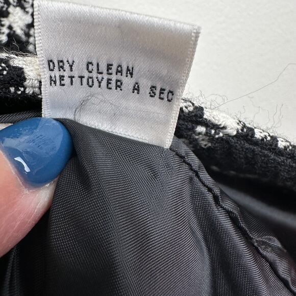 Vintage Talbots Tweed Wool Blazer Jacket Plaid Check Black Women's 22WP Petite - Picture 11 of 13